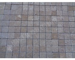 Travertin Noce Mosaïque 4,8x4,8 cm Antique 2