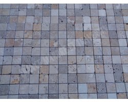 Travertin Mixte Mosaïque 4,8x4,8 cm Antique  2