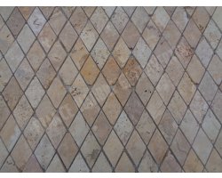 Travertin Jaune Mosaïque Losange Antique  2