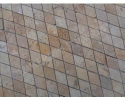 Travertin Jaune Mosaïque Losange Antique  2