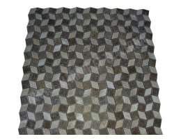 Travertin Beige & Noce Mosaïque Grand 3D Antique 2