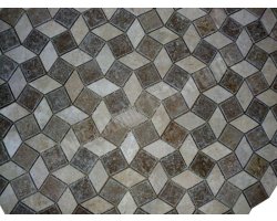 Travertin Beige & Noce Mosaïque Grand 3D Antique 2