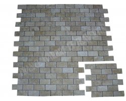 Travertin Beige Clair Mosaïque 4,8x10 cm Antique 2