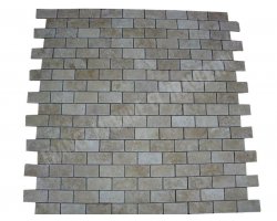 Travertin Beige Clair Mosaïque 4,8x10 cm Antique 2