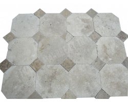 Travertin Classique et Noce Hexagone 30x30x1 cm 