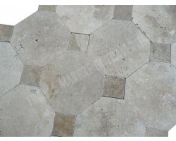 Travertin Beige & Noce Hexagone 30x30 1 cm  2