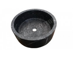 Marbre Noir Vasque Cylindre Poli 2