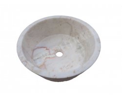Marbre Afyon Jaune Vasque Mi-Conique Strié 2