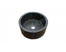 Marbre Noir Vasque Petit Cylindre Poli