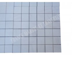 Dolomite Blanc Mosaïque Parquet 4,8x4,8 cm Poli 2