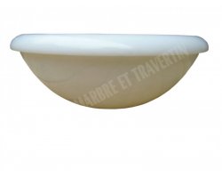 Dolomite Blanc Vasque Encastrer Poli 2