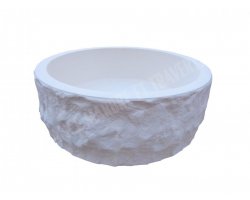 Calcaire Limestone Vasque Cylindre Eclaté