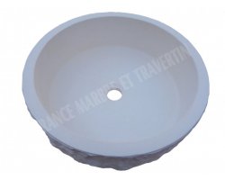 Calcaire Limestone Vasque Cylindre Eclaté 2