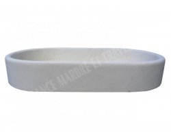 Calcaire Limestone Ovale Vasque 70x40x10 cm Adouci 2