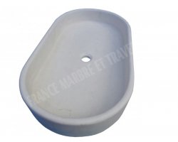 Calcaire Limestone Ovale Vasque 70x40x10 cm Adouci 2