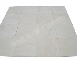 Travertin Ivoire Blanc 40x40x1,2 cm Adouci 2
