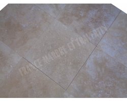 Travertin Beige Clair 40x40 1,2 cm Poli 2