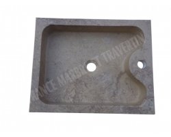 Travertin Noce Evier 50x40 10 cm Adouci 2