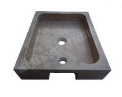 Travertin Noce Evier 50x40 10 cm Adouci 2