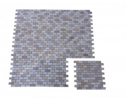 Travertin Mixte Mosaïque 3 Couleur 2,3x4,8 cm Antique  2