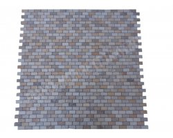 Travertin Mixte Mosaïque 3 Couleur 2,3x4,8 cm Antique  2