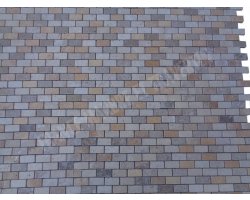 Travertin Mixte Mosaïque 3 Couleur 2,3x4,8 cm Antique  2