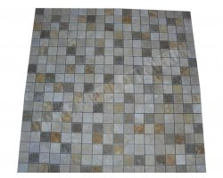 Travertin Mixte Mosaïque 3 Couleur 4,8x4,8 cm Antique  2