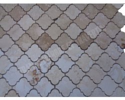 Travertin Beige Mosaïque Arabesque Lanterne Adouci 2