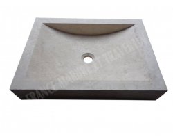 Travertin Beige Evier 55x40 10 cm Adouci 2