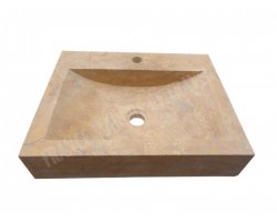Travertin Jaune Évier 50x40 10 cm Adouci 2