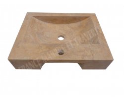 Travertin Jaune Évier 50x40 10 cm Adouci 2