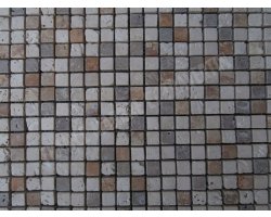 Travertin Mixte Mosaïqué 3 Couleur 1,5x1,5 cm Antique  2