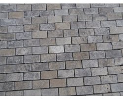 Travertin Silver Mosaïque 2,3x4,8 cm Antique  2