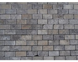 Travertin Silver Mosaïque 2,3x4,8 cm Antique  2