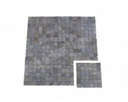 Travertin Silver Mosaïque 4,8x4,8 cm Antique  2