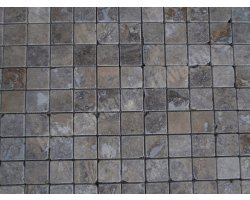 Travertin Silver Mosaïque 4,8x4,8 cm Antique  2
