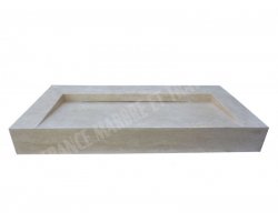 Travertin Beige Évier Design 100x50 12 cm Adouci 2