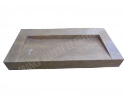 Travertin Noce Évier Design 100x50 12 cm Adouci 2