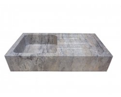 Travertin Silver Évier 1 Bac 90x46 18 cm Adouci 2