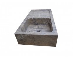 Travertin Silver Évier 1 Bac 90x46 18 cm Adouci 2