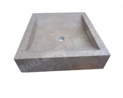 Travertin Noce Évier 45x50 10 cm Adouci 2