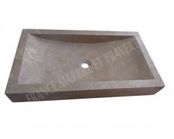 Travertin Noce Évier 40x70 15 cm Adouci 2