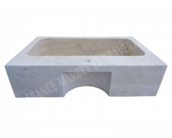 Travertin Beige Évier 70x40 15 cm Adouci 2
