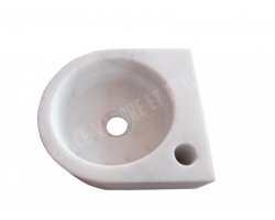 Marbre Afyon Blanc Lave Main Angle 30x30 cm 2