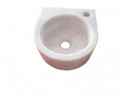 Marbre Afyon Blanc Lave Main Angle 30x30 cm 2