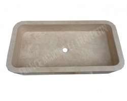 Travertin Beige Évier Grande Bac 90x46 15 cm  2