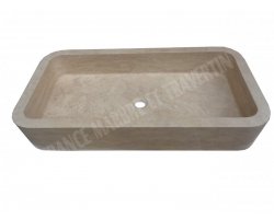 Travertin Beige Évier Grande Bac 90x46 15 cm  2
