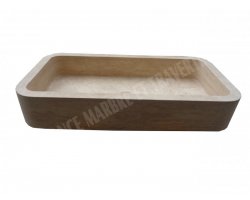 Travertin Beige Évier Grande Bac 90x46 15 cm  2
