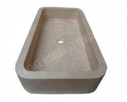 Travertin Beige Évier Grande Bac 90x46 15 cm  2