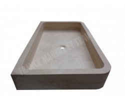 Travertin Beige Évier Bac 100x60 15 cm  2